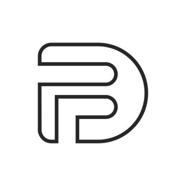 İlk FD harfi logo vektör şablonu tasarımı. Yaratıcı soyut d f logo tasarımı. Bağlı df logo tasarımı.