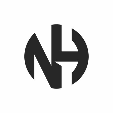 İlk nh harfi logo vektör şablonu tasarımı. Yaratıcı soyut harf John logo tasarımı. Bağlı harf hn logo tasarımı.