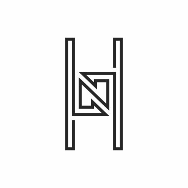 İlk nh harfi logo vektör şablonu tasarımı. Yaratıcı soyut harf John logo tasarımı. Bağlı harf hn logo tasarımı.