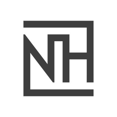 İlk nh harfi logo vektör şablonu tasarımı. Yaratıcı soyut harf John logo tasarımı. Bağlı harf hn logo tasarımı.