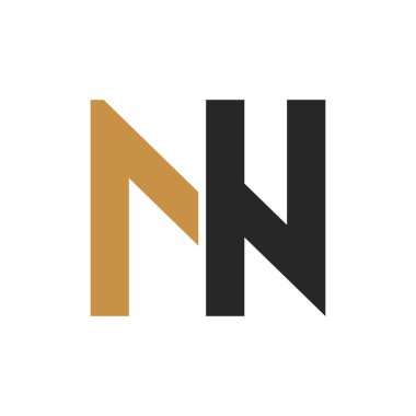 İlk nh harfi logo vektör şablonu tasarımı. Yaratıcı soyut harf John logo tasarımı. Bağlı harf hn logo tasarımı.