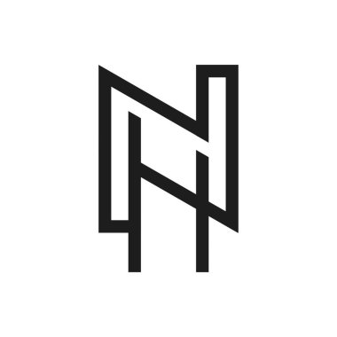 İlk nh harfi logo vektör şablonu tasarımı. Yaratıcı soyut harf John logo tasarımı. Bağlı harf hn logo tasarımı.