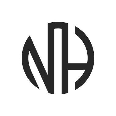 İlk nh harfi logo vektör şablonu tasarımı. Yaratıcı soyut harf John logo tasarımı. Bağlı harf hn logo tasarımı.