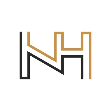 İlk nh harfi logo vektör şablonu tasarımı. Yaratıcı soyut harf John logo tasarımı. Bağlı harf hn logo tasarımı.
