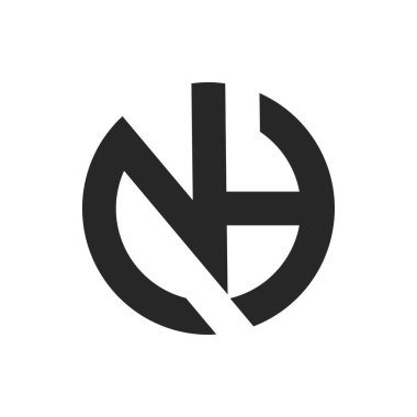İlk nh harfi logo vektör şablonu tasarımı. Yaratıcı soyut harf John logo tasarımı. Bağlı harf hn logo tasarımı.