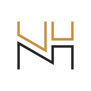 İlk nh harfi logo vektör şablonu tasarımı. Yaratıcı soyut harf John logo tasarımı. Bağlı harf hn logo tasarımı.