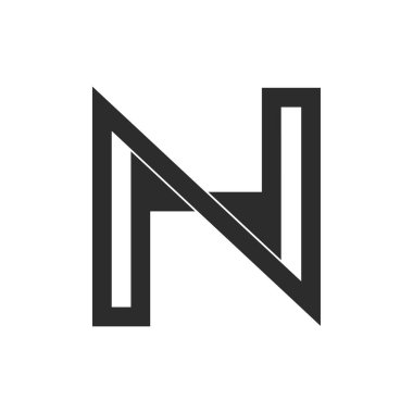 İlk nh harfi logo vektör şablonu tasarımı. Yaratıcı soyut harf John logo tasarımı. Bağlı harf hn logo tasarımı.