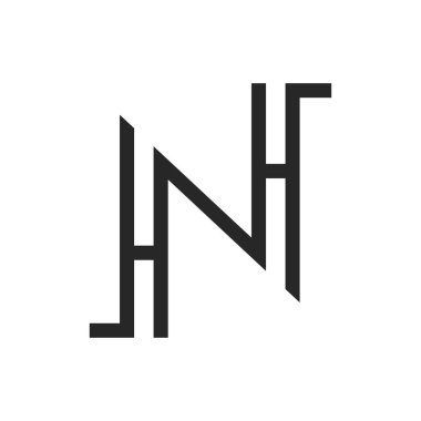 İlk nh harfi logo vektör şablonu tasarımı. Yaratıcı soyut harf John logo tasarımı. Bağlı harf hn logo tasarımı.