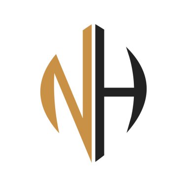 İlk nh harfi logo vektör şablonu tasarımı. Yaratıcı soyut harf John logo tasarımı. Bağlı harf hn logo tasarımı.
