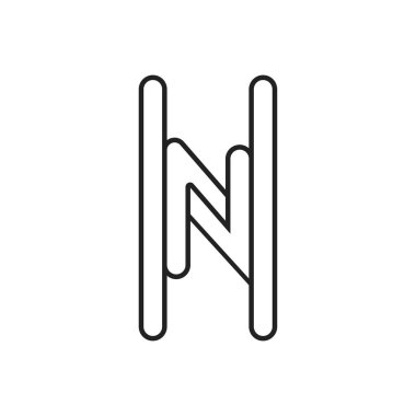 İlk nh harfi logo vektör şablonu tasarımı. Yaratıcı soyut harf John logo tasarımı. Bağlı harf hn logo tasarımı.