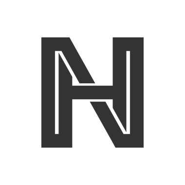 İlk nh harfi logo vektör şablonu tasarımı. Yaratıcı soyut harf John logo tasarımı. Bağlı harf hn logo tasarımı.