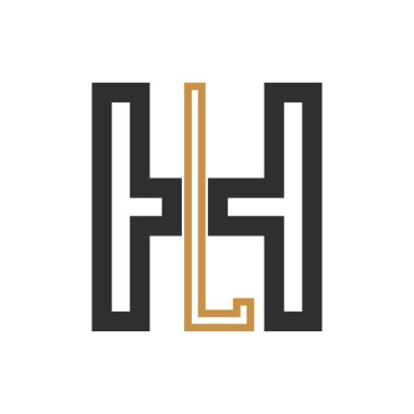Yaratıcı modern iş tipografi vektör şablonlu ilk HI harf logosu. Yaratıcı soyut harf lh logo tasarımı.