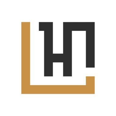 Yaratıcı modern iş tipografi vektör şablonlu ilk HI harf logosu. Yaratıcı soyut harf lh logo tasarımı.