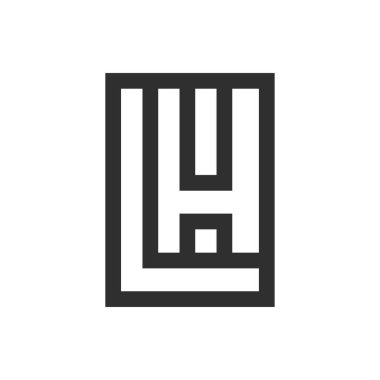 Yaratıcı modern iş tipografi vektör şablonlu ilk HI harf logosu. Yaratıcı soyut harf lh logo tasarımı.