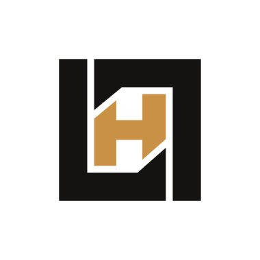 Yaratıcı modern iş tipografi vektör şablonlu ilk HI harf logosu. Yaratıcı soyut harf lh logo tasarımı.