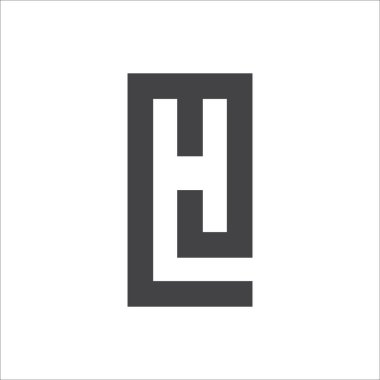 İlk Lh harfi logo vektör şablonu tasarımı. Bağlı harf hl logo tasarımı.
