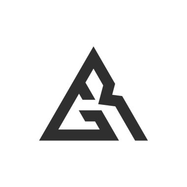 İlk rg harfi logo vektör şablonu tasarımı. Yaratıcı soyut harf gr logo tasarımı. Bağlı harf gr logo tasarımı.