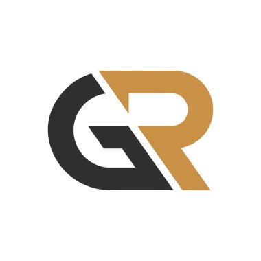 İlk rg harfi logo vektör şablonu tasarımı. Yaratıcı soyut harf gr logo tasarımı. Bağlı harf gr logo tasarımı.