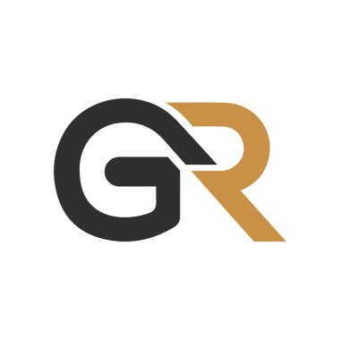 İlk rg harfi logo vektör şablonu tasarımı. Yaratıcı soyut harf gr logo tasarımı. Bağlı harf gr logo tasarımı.