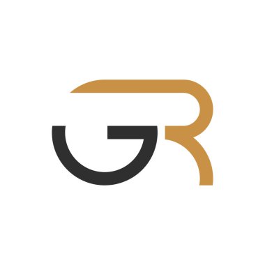 İlk rg harfi logo vektör şablonu tasarımı. Yaratıcı soyut harf gr logo tasarımı. Bağlı harf gr logo tasarımı.