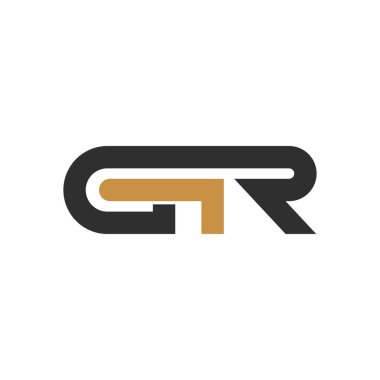 Yaratıcı soyut harf gr logo tasarımı. Bağlı harf rg logo tasarımı.