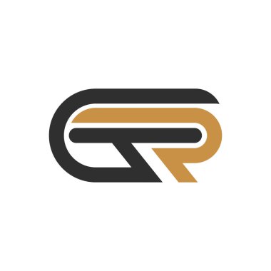 Yaratıcı soyut harf gr logo tasarımı. Bağlı harf rg logo tasarımı.