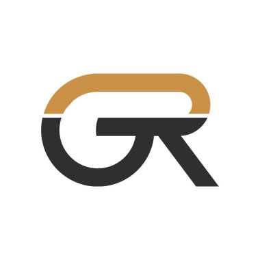 İlk rg harfi logo vektör şablonu tasarımı. Bağlı harf gr logo tasarımı. Basit rg vektör şablonu.
