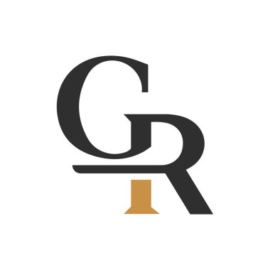Yaratıcı modern iş tipografi vektör şablonlu ilk rg harfi logosu. Yaratıcı soyut harf gr logo tasarımı.