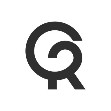Yaratıcı modern iş tipografi vektör şablonlu ilk rg harfi logosu. Yaratıcı soyut harf gr logo tasarımı.