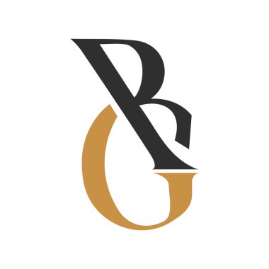 İlk rg harfi logo vektör şablonu tasarımı. Bağlı harf gr logo tasarımı.