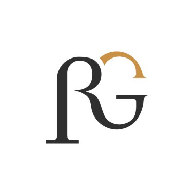 İlk rg harfi logo vektör şablonu tasarımı. Bağlı harf gr logo tasarımı.