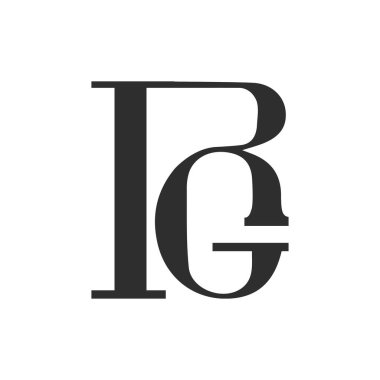 İlk rg harfi logo vektör şablonu tasarımı. Bağlı harf gr logo tasarımı.