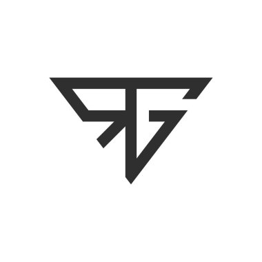 İlk rg harfi logo vektör şablonu tasarımı. Bağlı harf gr logo tasarımı.