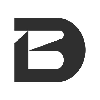 İlk bd harfi logo vektör şablonu tasarımı. Yaratıcı soyut harf db logo tasarımı. Bağlı harf db logo tasarımı.