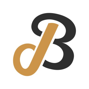 İlk bd harfi logo vektör şablonu tasarımı. Bağlı harf db logo tasarımı. Basit bd vektör şablonu.