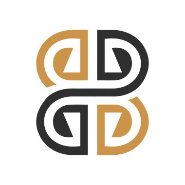 İlk bd harfi logo vektör şablonu tasarımı. Bağlı harf db logo tasarımı.
