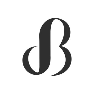 İlk bd harfi logo vektör şablonu tasarımı. Bağlı harf db logo tasarımı.