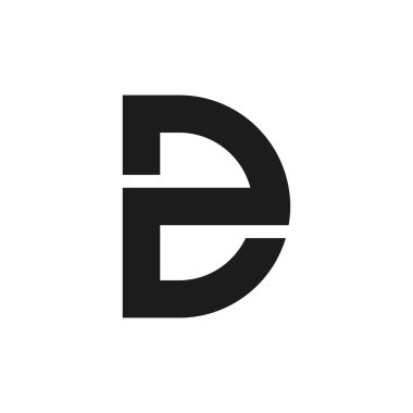 Yaratıcı soyut harf zd logo tasarımı. Bağlı harf dz logo tasarımı.