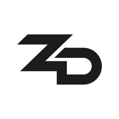 İlk dz harfi logo vektör şablonu tasarımı. Yaratıcı soyut harf zd logo tasarımı. Bağlı harf zd logo tasarımı.