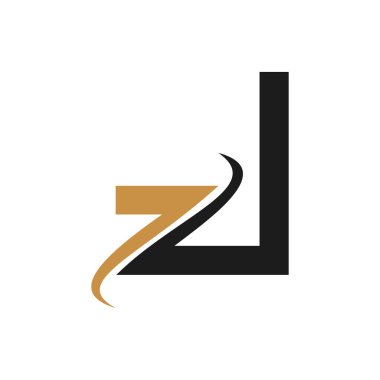 İlk dz harfi logo vektör şablonu tasarımı. Bağlı harf zd logo tasarımı. Basit dz vektör şablonu.