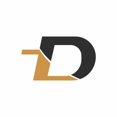 İlk dz harfi logo vektör şablonu tasarımı. Bağlı harf zd logo tasarımı.