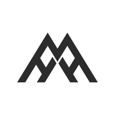 Yaratıcı modern iş tipografi vektör şablonlu ilk MH harfi logosu. Yaratıcı soyut harf hm logo tasarımı.
