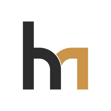 Yaratıcı modern iş tipografi vektör şablonlu ilk MH harfi logosu. Yaratıcı soyut harf hm logo tasarımı.