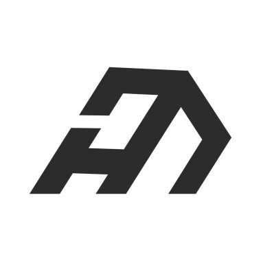 İlk MH harfi logo vektör şablonu tasarımı. Bağlı harf hm logo tasarımı.