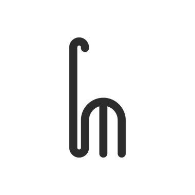İlk MH harfi logo vektör şablonu tasarımı. Bağlı harf hm logo tasarımı.