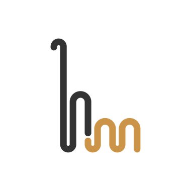İlk MH harfi logo vektör şablonu tasarımı. Bağlı harf hm logo tasarımı.