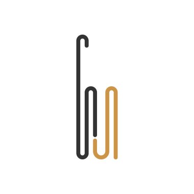 İlk MH harfi logo vektör şablonu tasarımı. Bağlı harf hm logo tasarımı.