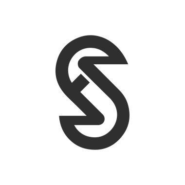 İlk SF harfi logo vektör şablonu tasarımı. Yaratıcı soyut harf f fs logo tasarımı. Bağlı harf ffs logo tasarımı.