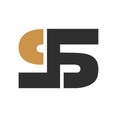Yaratıcı modern iş tipografi vektör şablonlu ilk SF harfi logosu. Yaratıcı soyut harf fs logo tasarımı.