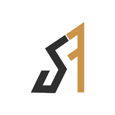 Yaratıcı modern iş tipografi vektör şablonlu ilk SF harfi logosu. Yaratıcı soyut harf fs logo tasarımı.